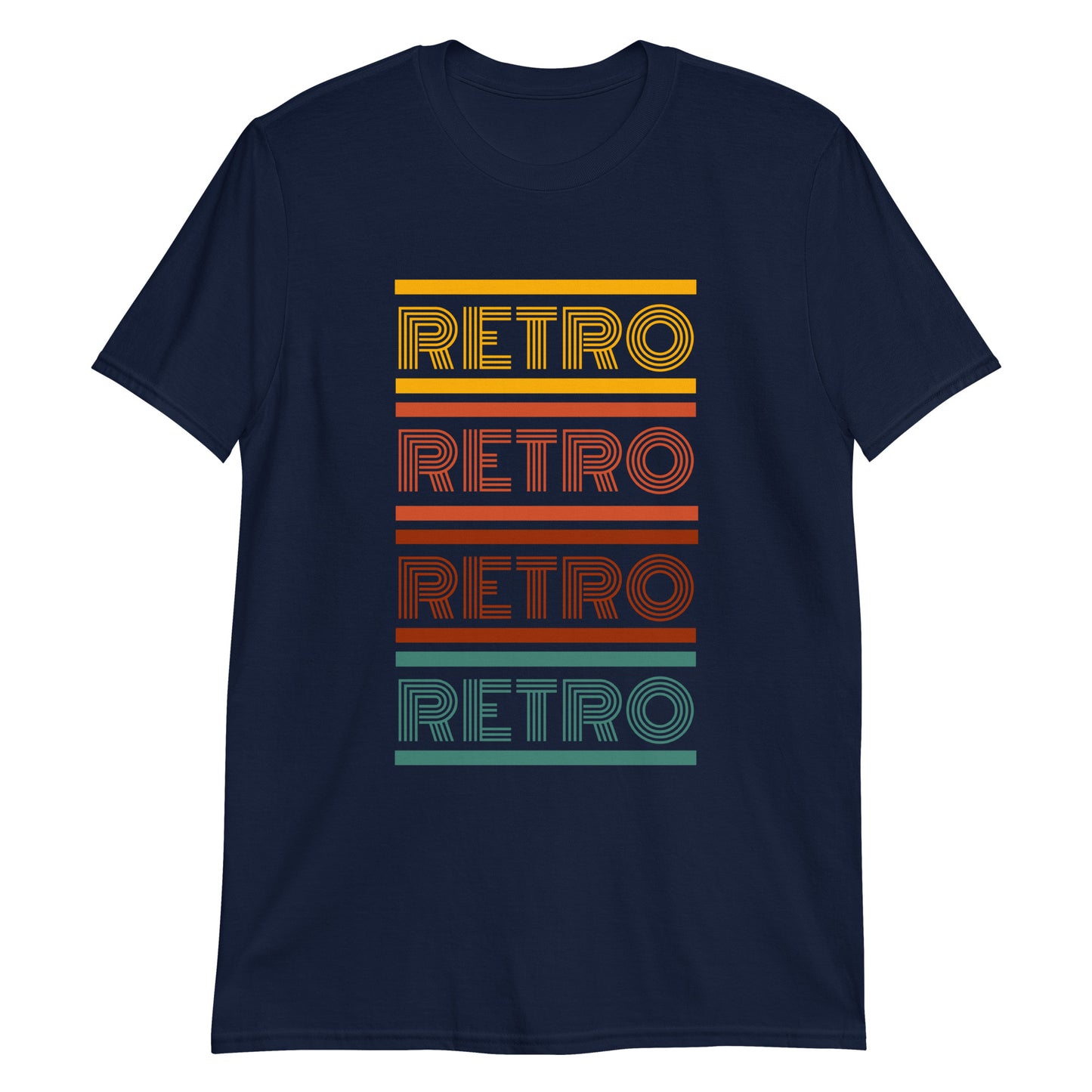 Retro - Short-Sleeve Unisex T-Shirt Navy Retro