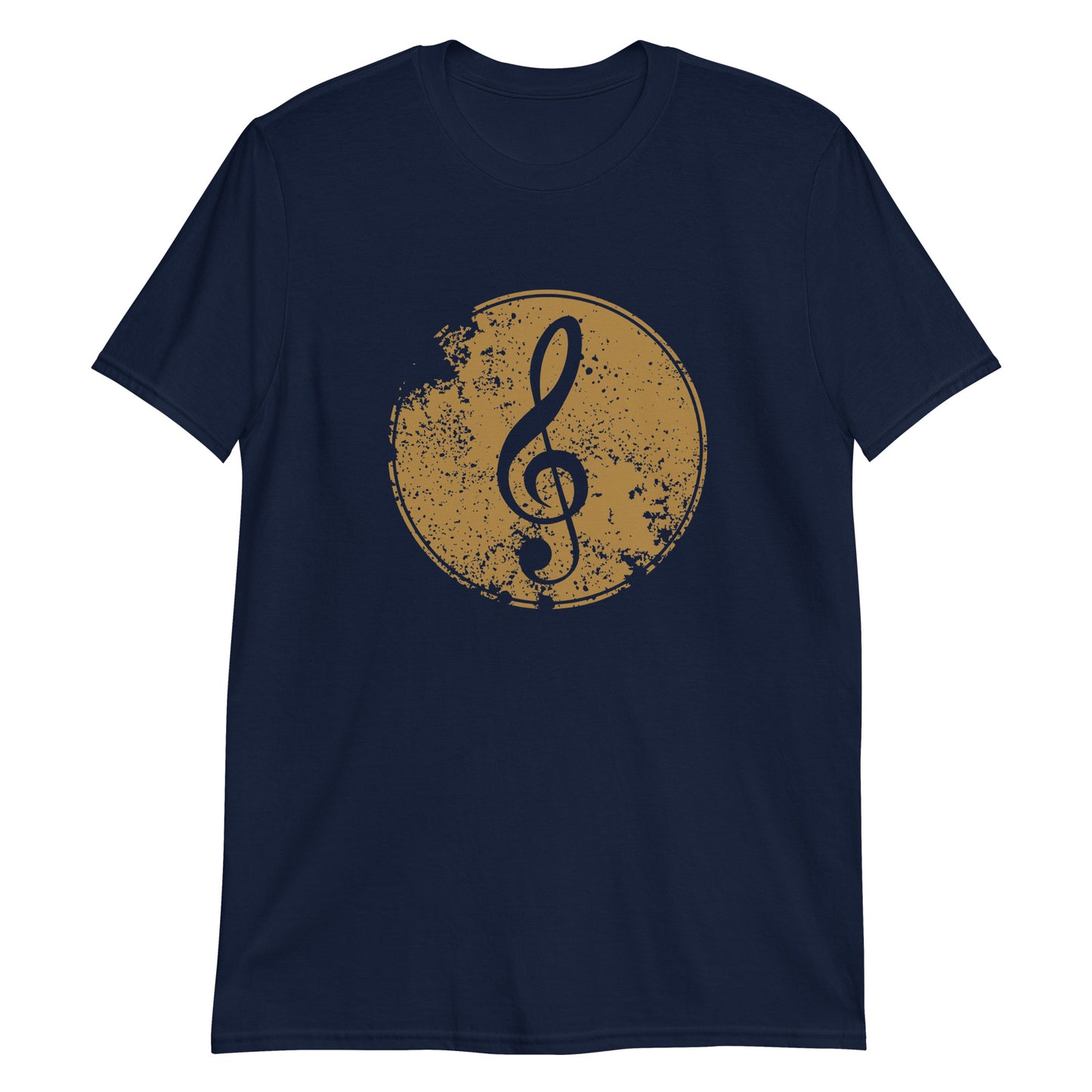 Treble Clef - Short-Sleeve Unisex T-Shirt Navy Music