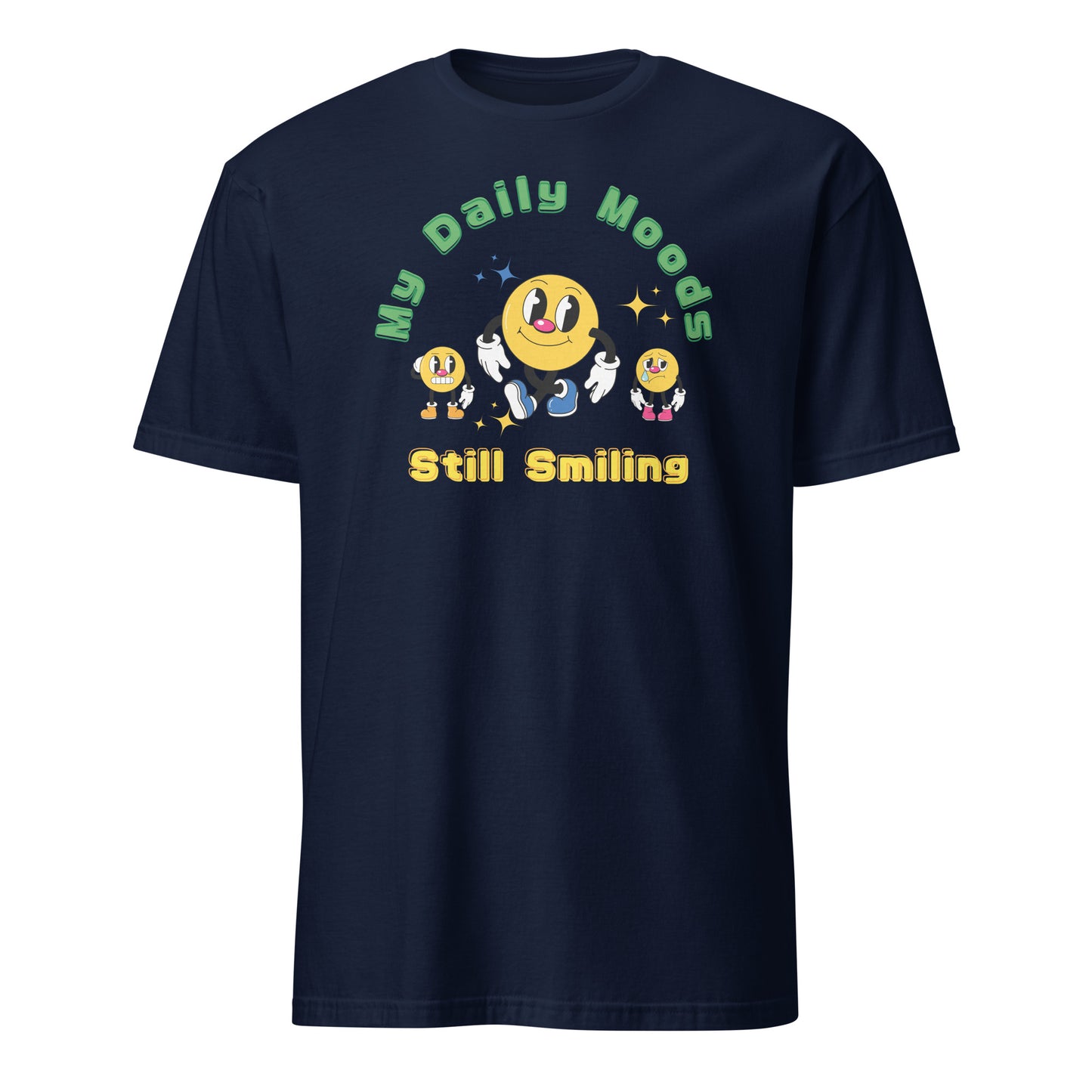 My Daily Moods - Short-Sleeve Unisex T-Shirt Navy Unisex T-shirt Globally Fulfilled Printed Worldwide