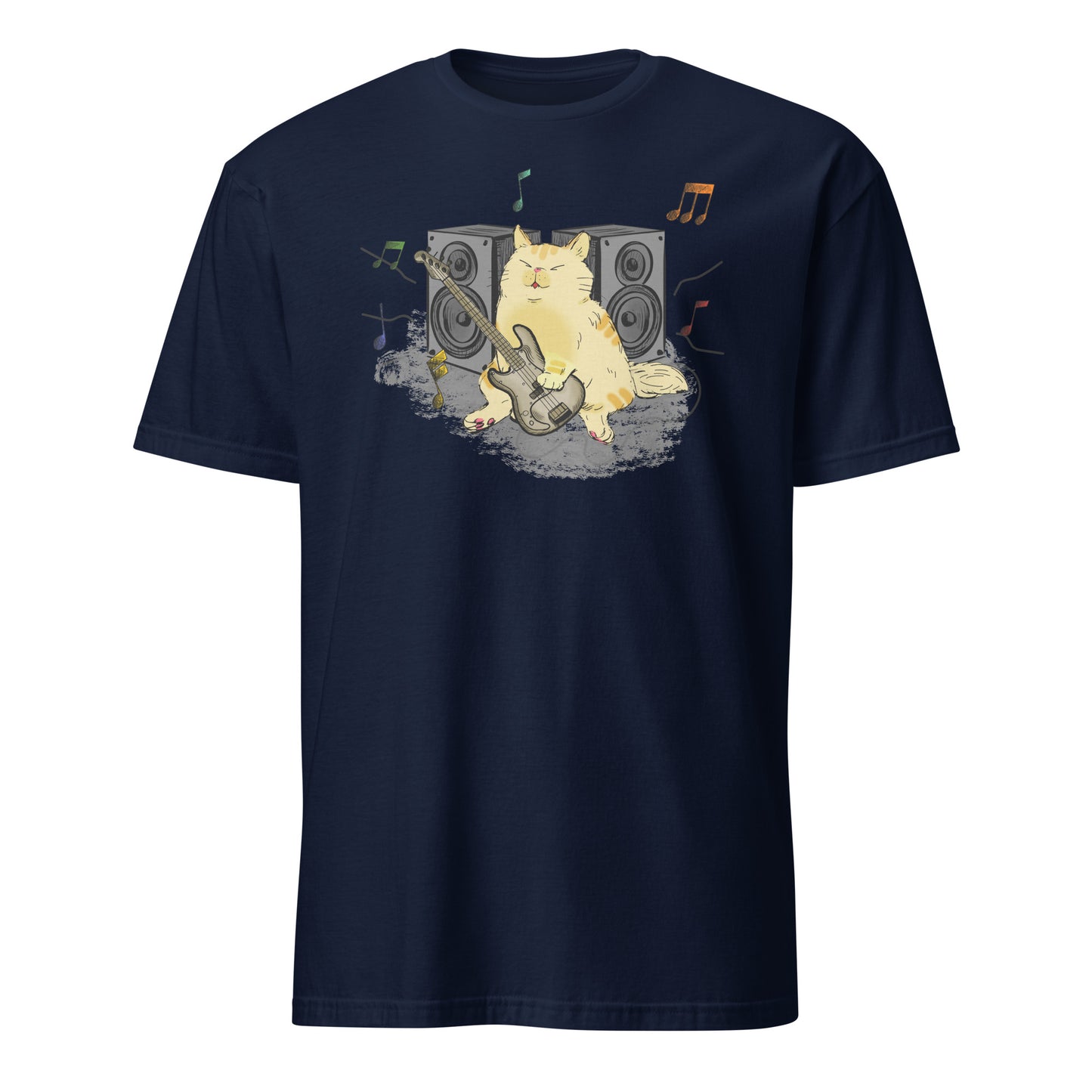 Cat Bass Player - Short-Sleeve Unisex T-Shirt