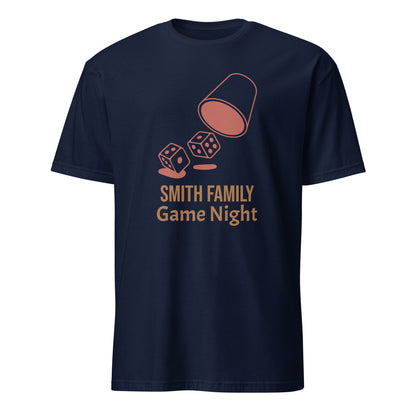 Personalised - Family Game Night 2, Change Name - Short-Sleeve Unisex T-Shirt