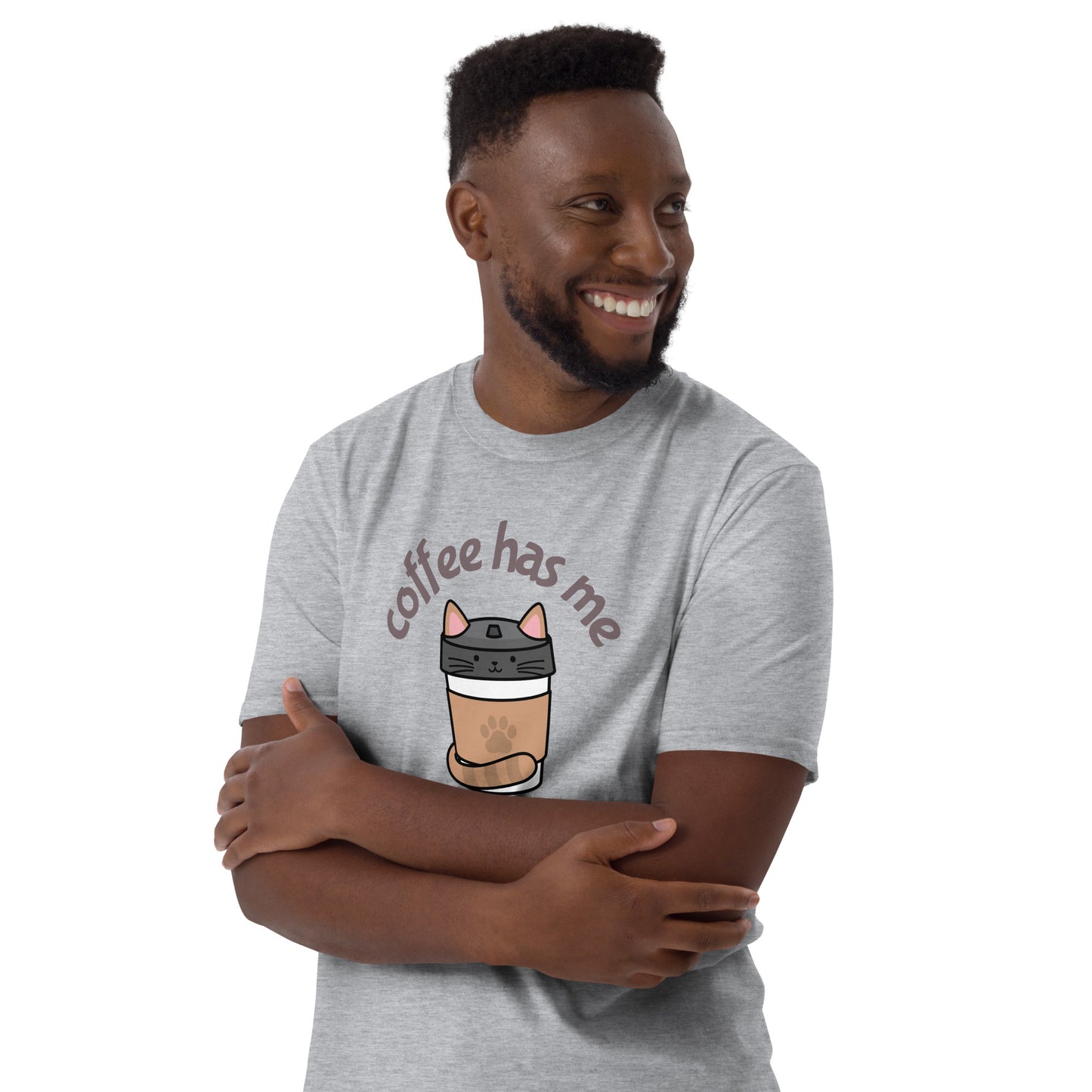 Coffee Has Me Feline Good - Short-Sleeve Unisex T-Shirt Unisex T-shirt Animal Coffee