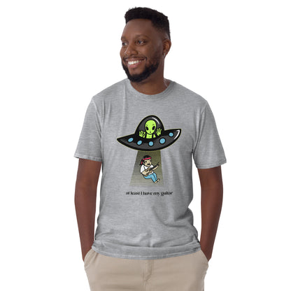 Guitarist Alien Abduction - Short-Sleeve Unisex T-Shirt Unisex T-shirt Music Sci Fi