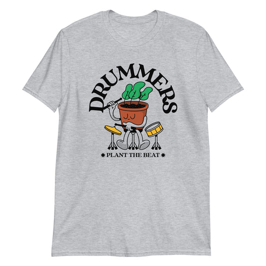 Drummers Plant The Beat - Short-Sleeve Unisex T-Shirt Sport Grey Unisex T-shirt Music Plants