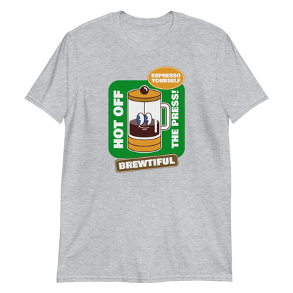 Brewtiful - Short-Sleeve Unisex T-Shirt Sport Grey Unisex T-shirt Coffee