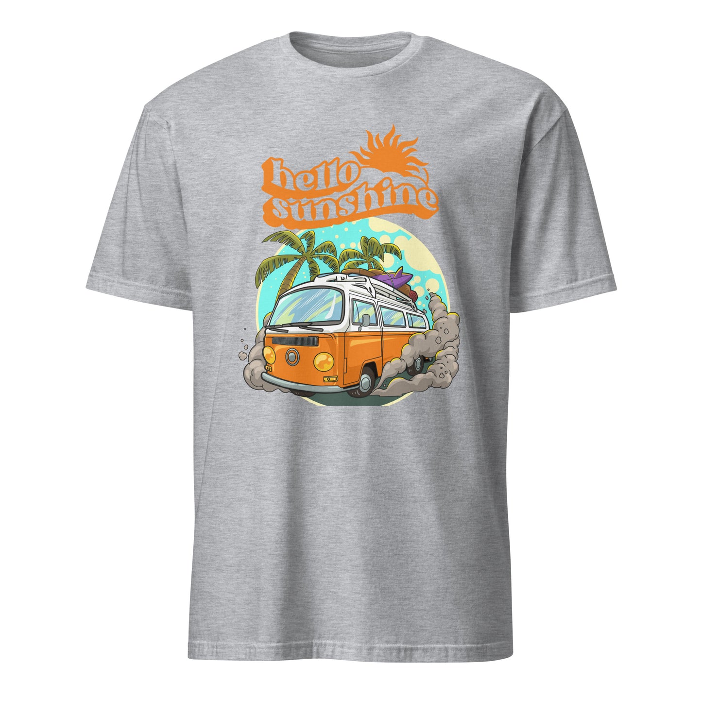 Hello Sunshine, Beach Van - Short-Sleeve Unisex T-Shirt