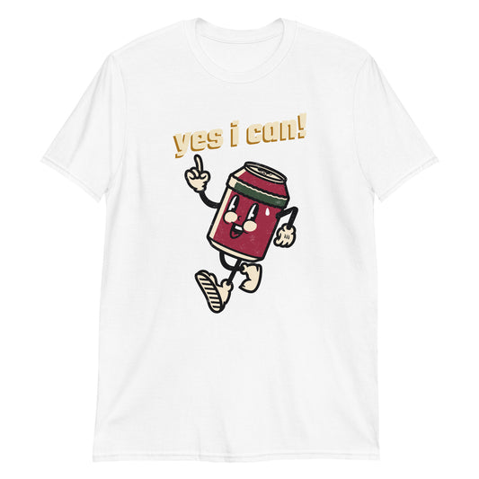 Yes I Can - Short-Sleeve Unisex T-Shirt White Unisex T-shirt Food Retro