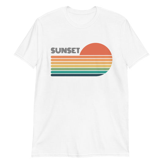 Sunset - Short-Sleeve Unisex T-Shirt White Unisex T-shirt Summer