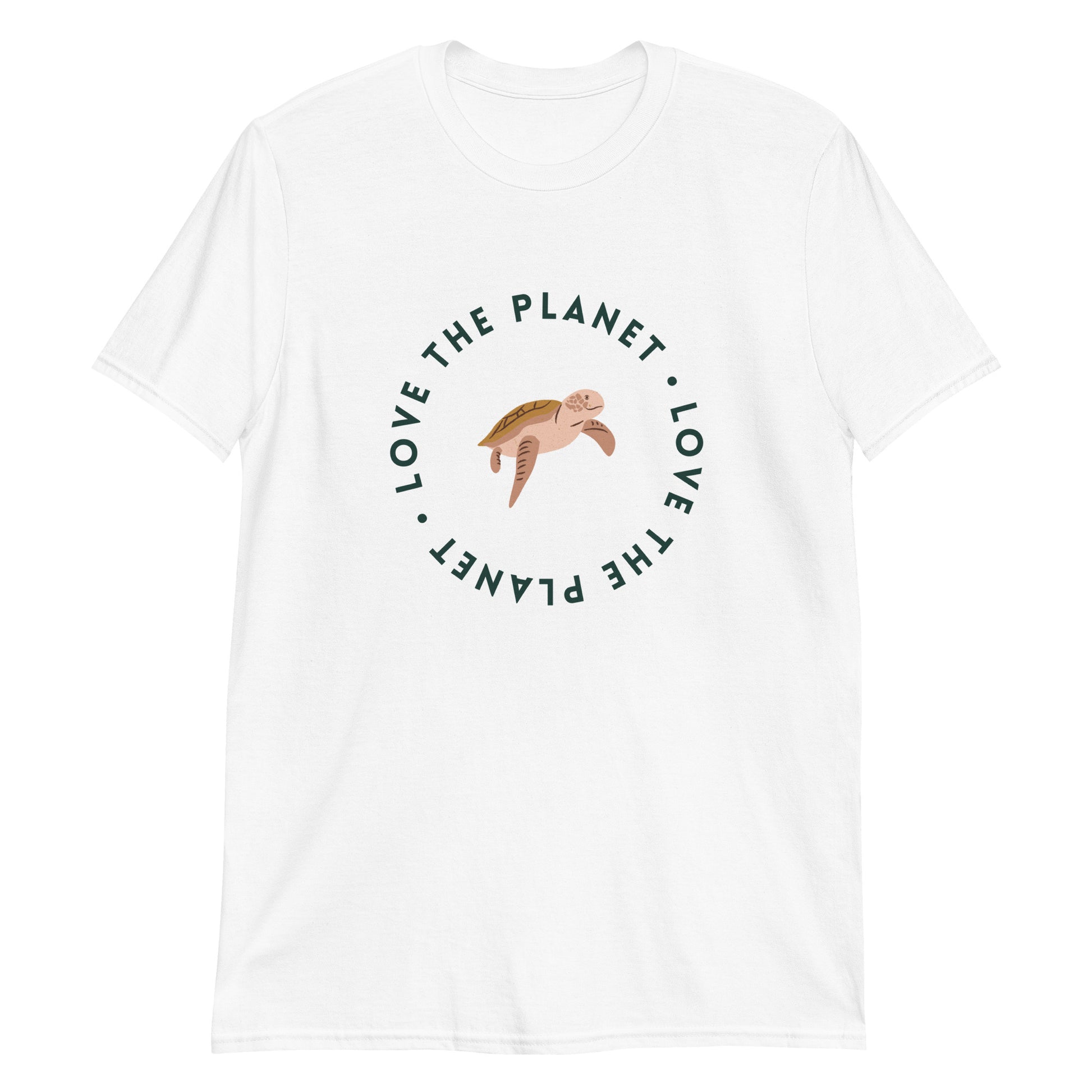 Love The Planet - Short-Sleeve Unisex T-Shirt White Unisex T-shirt Animal
