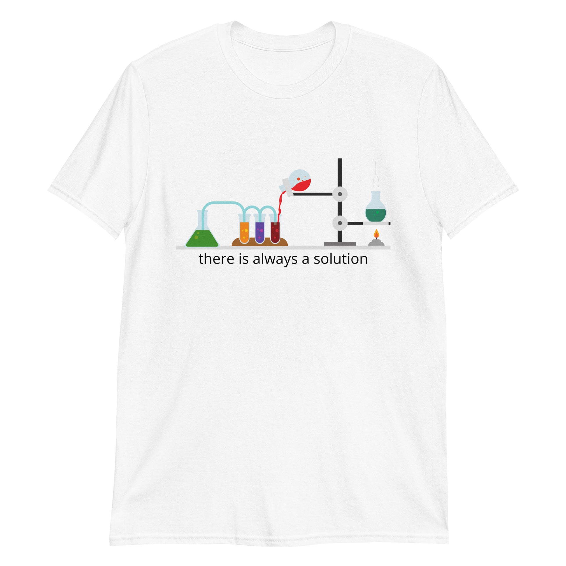 There Is Always A Solution - Short-Sleeve Unisex T-Shirt White Unisex T-shirt Globally Fulfilled Printed Worldwide Science