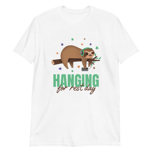 Hanging For Rest Day - Short-Sleeve Unisex T-Shirt White Unisex T-shirt Animal