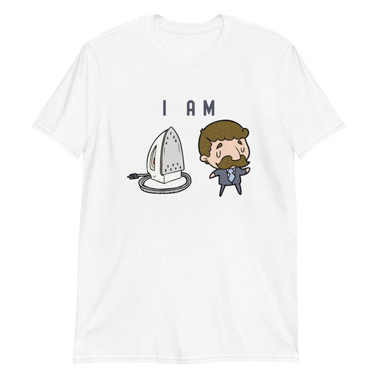I Am Ironing Man - Short-Sleeve Unisex T-Shirt White Comic Funny