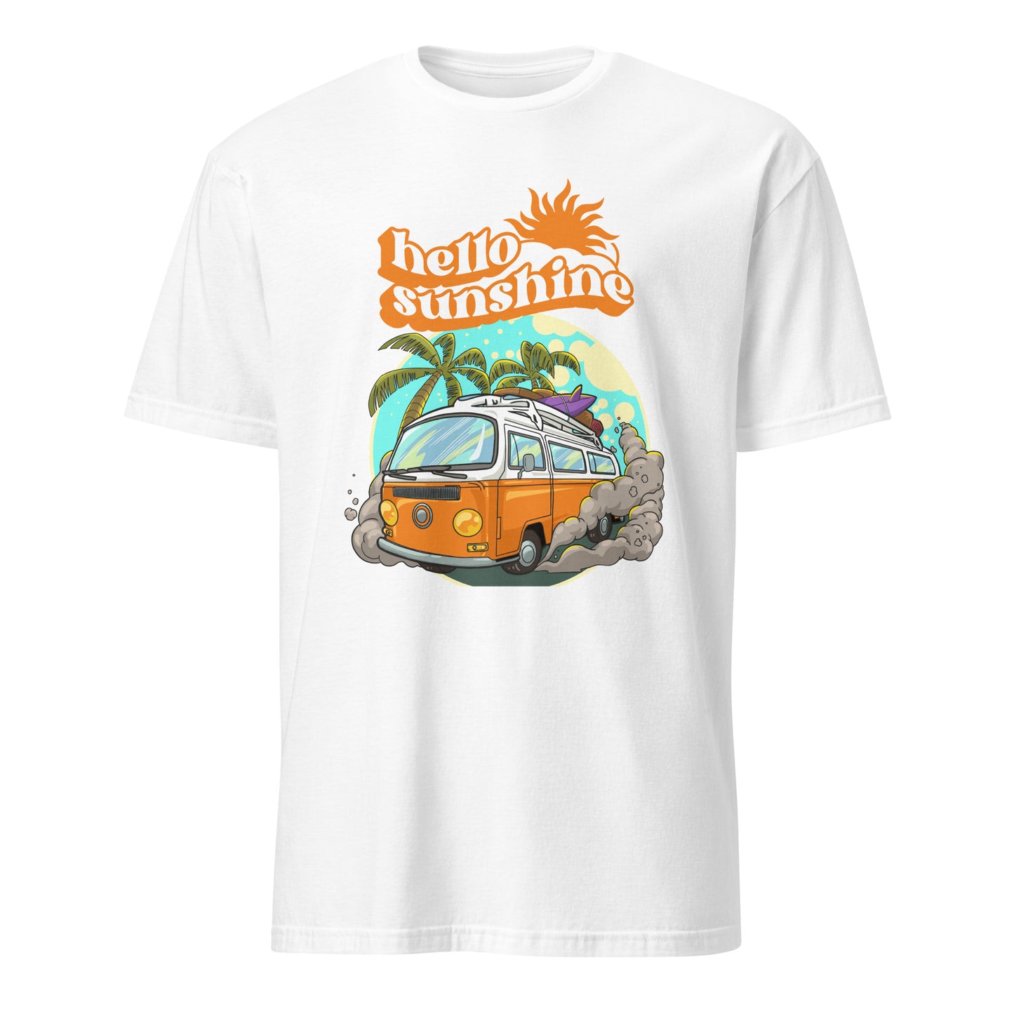 Hello Sunshine, Beach Van - Short-Sleeve Unisex T-Shirt