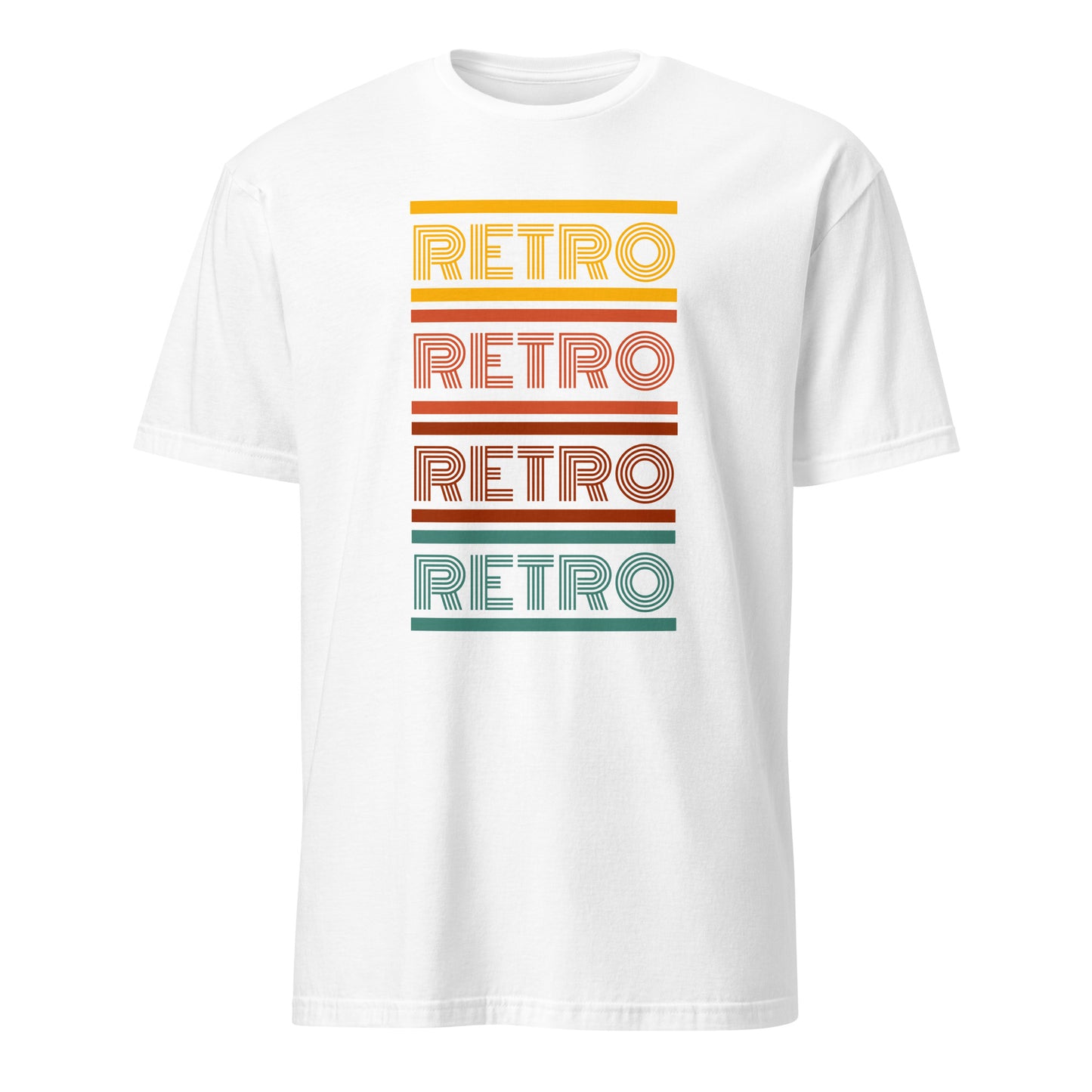 Retro - Short-Sleeve Unisex T-Shirt White Unisex T-shirt Globally Fulfilled Printed Worldwide Retro