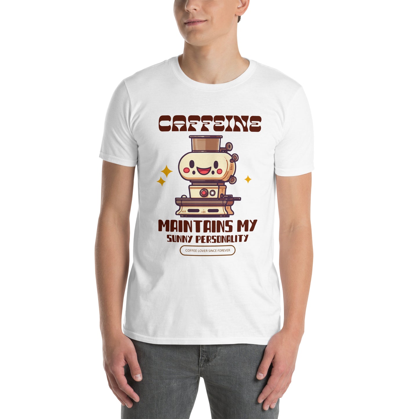 Caffeine Maintains My Sunny Personality - Short-Sleeve Unisex T-Shirt