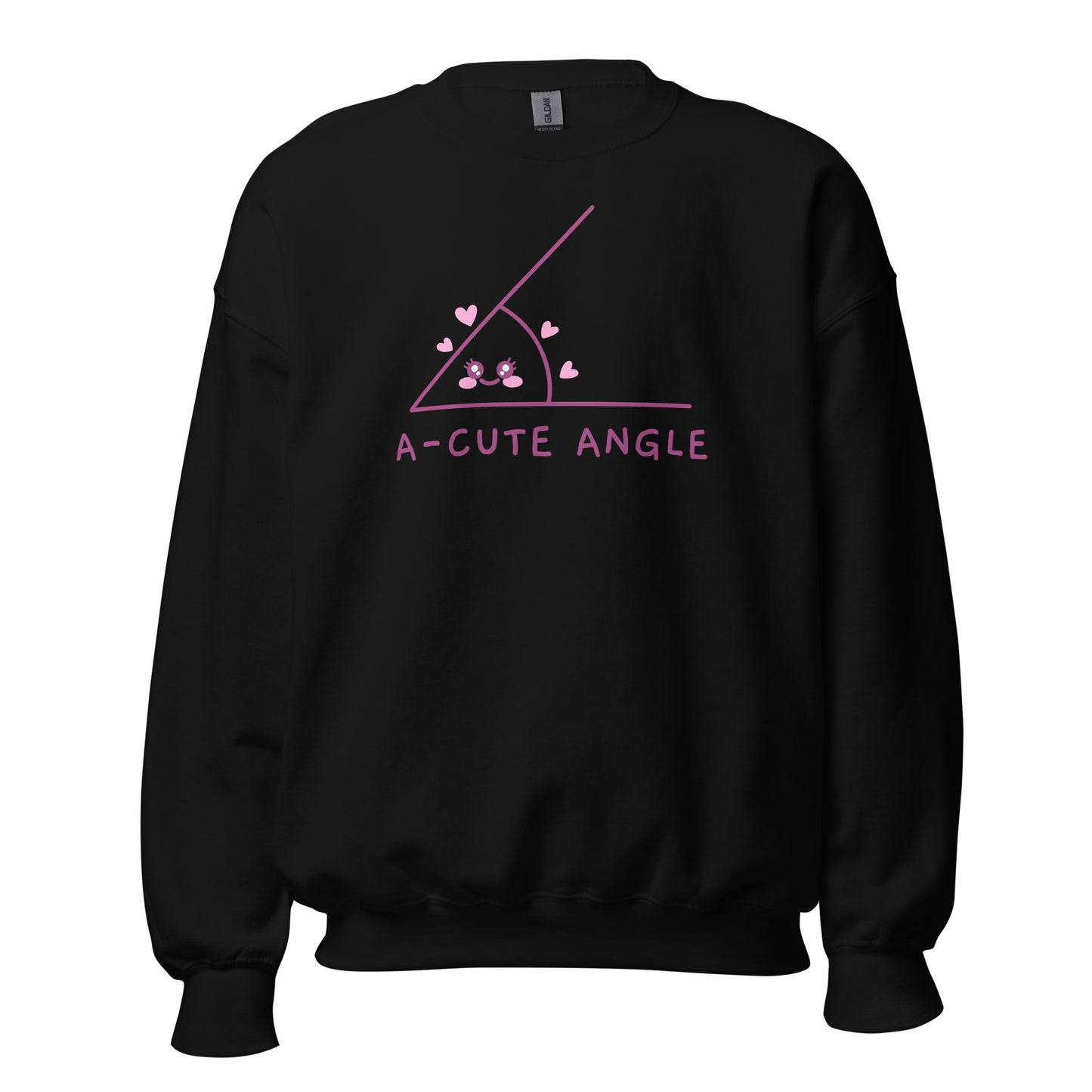 A-Cute Angle - Unisex Sweatshirt Black Unisex Sweatshirt Globally Fulfilled Maths Printed Worldwide