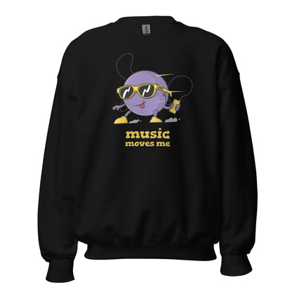 Music Moves Me - Unisex Sweatshirt Black Unisex Sweatshirt Globally Fulfilled Music Printed Worldwide