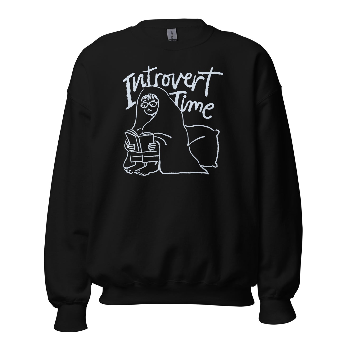 Introvert Time - Unisex Sweatshirt Black Unisex Sweatshirt Globally Fulfilled Printed Worldwide