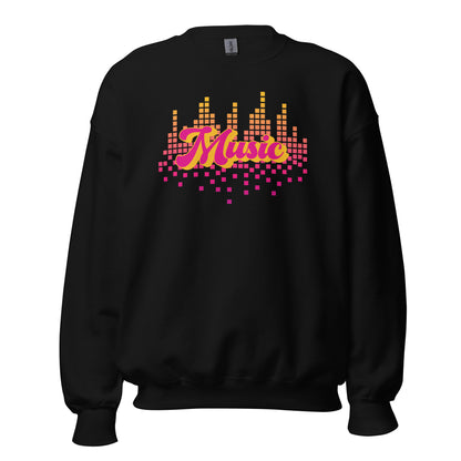 Music - Unisex Sweatshirt Black Unisex Sweatshirt Globally Fulfilled Music Printed Worldwide