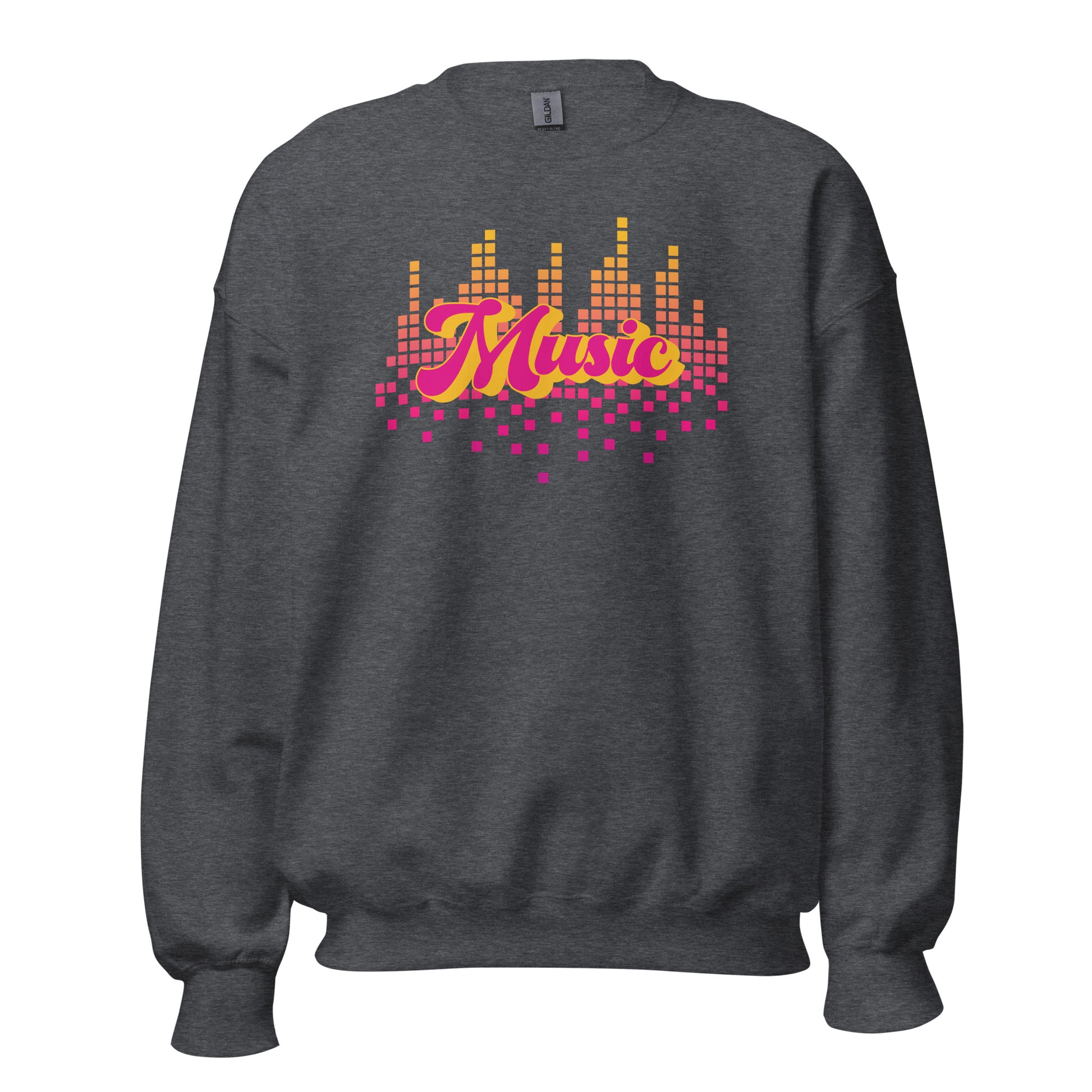 Music - Unisex Sweatshirt Dark Heather Unisex Sweatshirt Globally Fulfilled Music Printed Worldwide