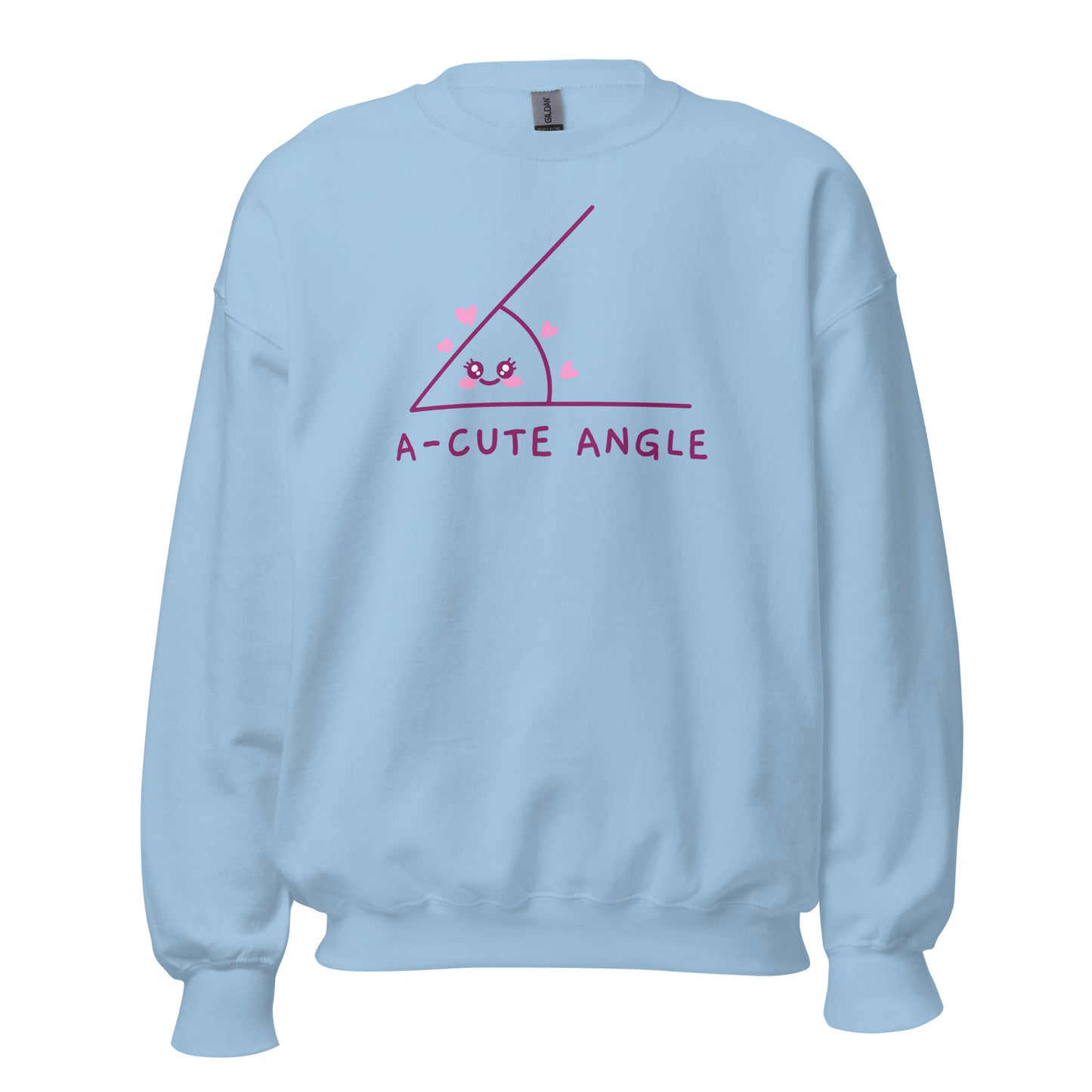 A-Cute Angle - Unisex Sweatshirt Light Blue Unisex Sweatshirt Globally Fulfilled Maths Printed Worldwide