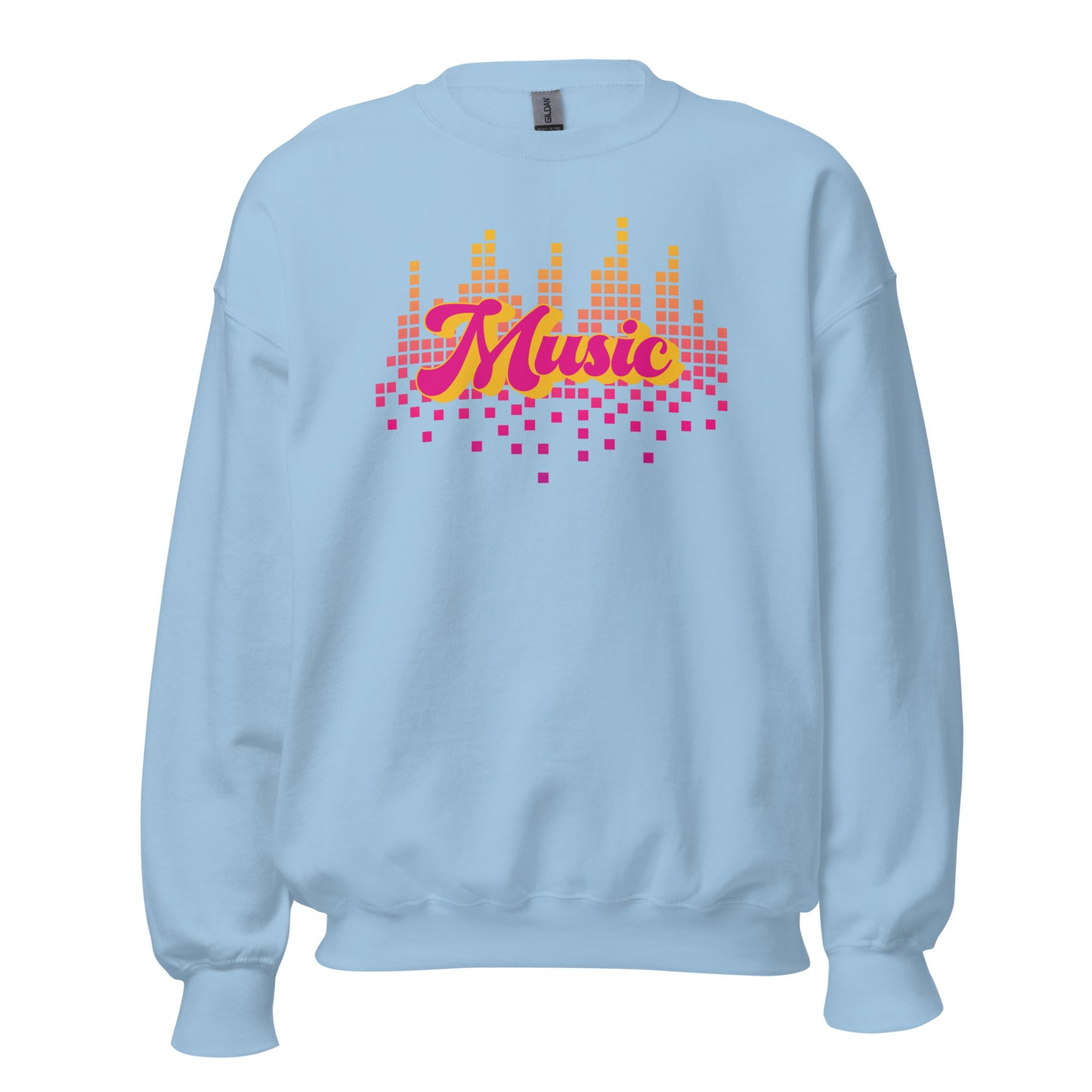 Music - Unisex Sweatshirt Light Blue Unisex Sweatshirt Globally Fulfilled Music Printed Worldwide