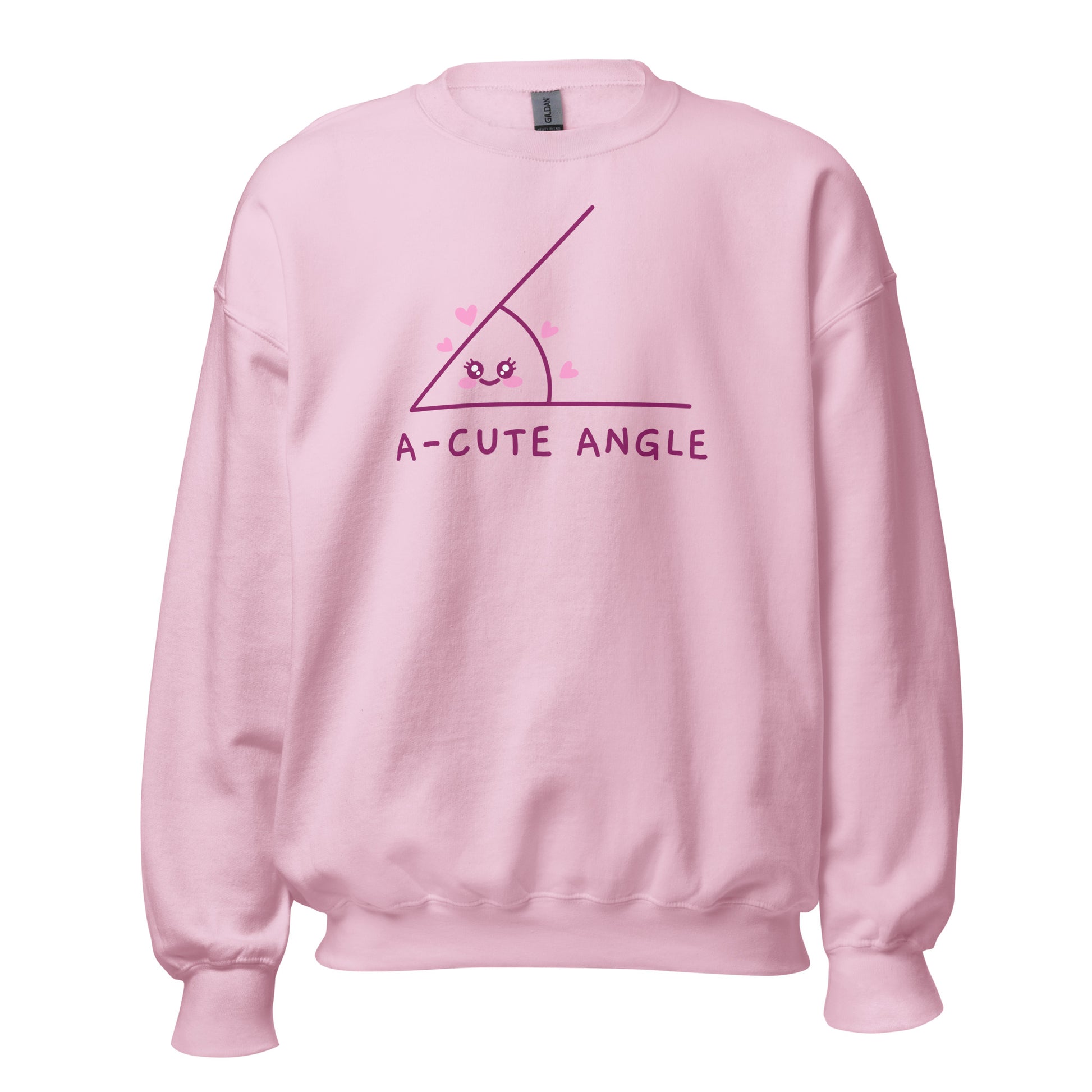 A-Cute Angle - Unisex Sweatshirt Light Pink Unisex Sweatshirt Globally Fulfilled Maths Printed Worldwide