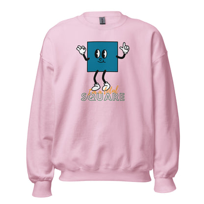 I'm A Total Square - Unisex Sweatshirt Light Pink Unisex Sweatshirt Globally Fulfilled Maths Printed Worldwide