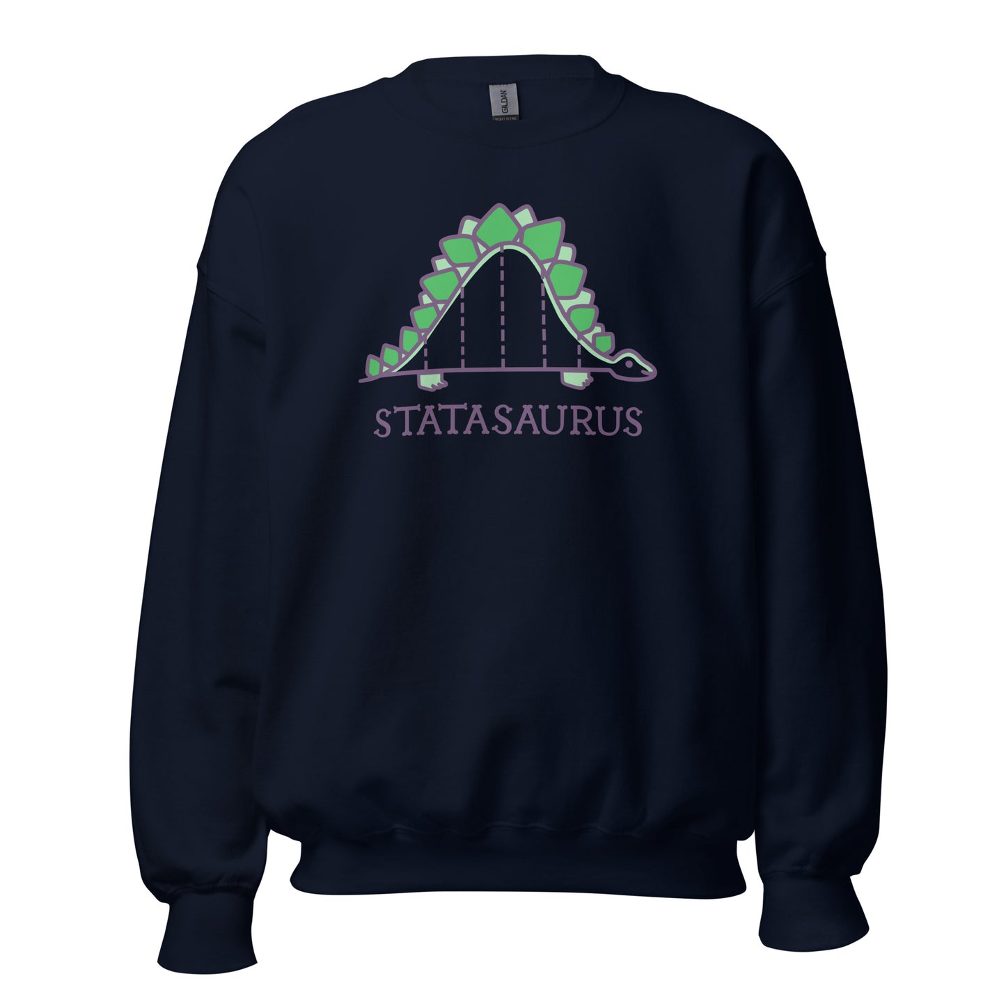 Statasaurus, Maths - Unisex Sweatshirt Navy Unisex Sweatshirt Animal Globally Fulfilled Maths Printed Worldwide Science