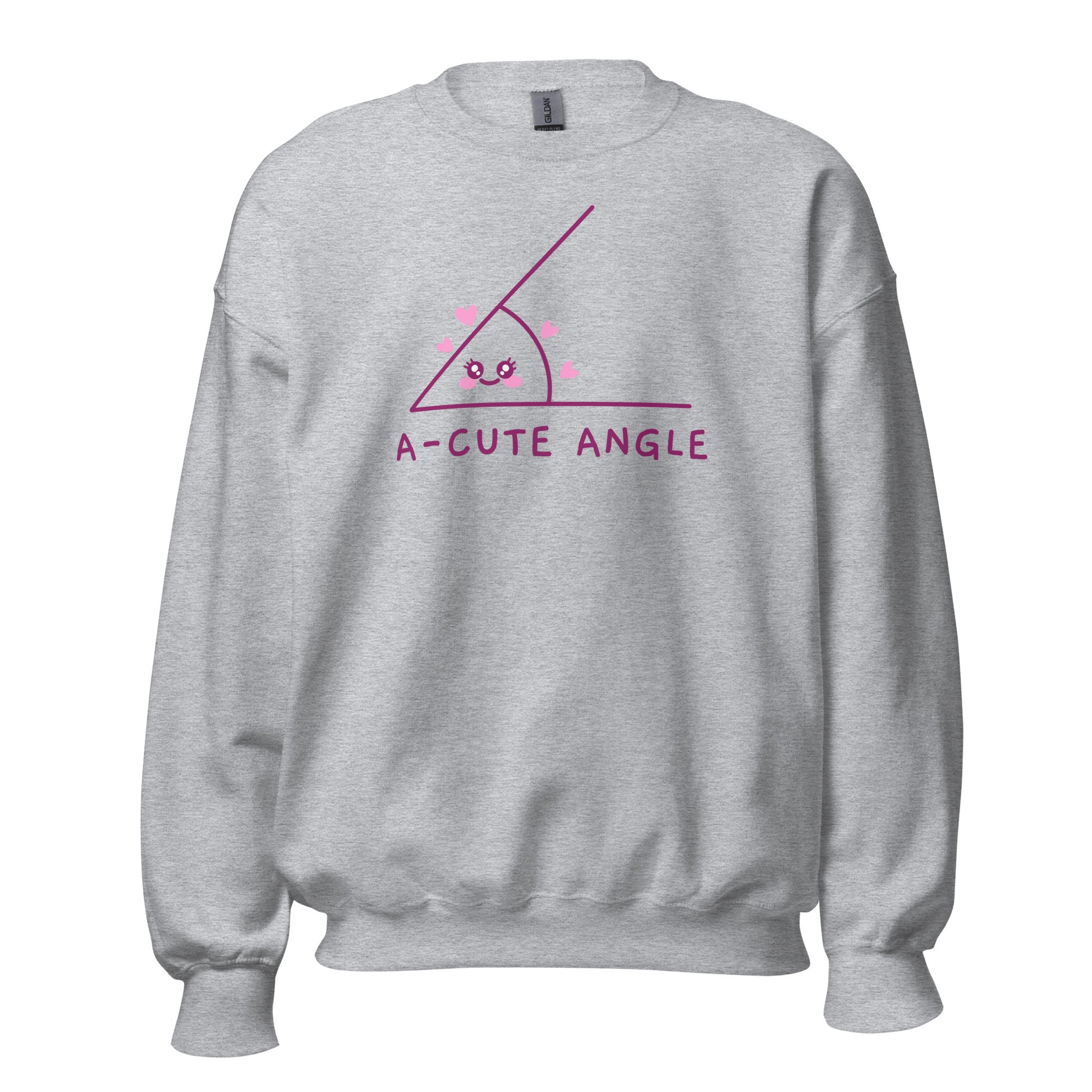 A-Cute Angle - Unisex Sweatshirt Sport Grey Unisex Sweatshirt Globally Fulfilled Maths Printed Worldwide