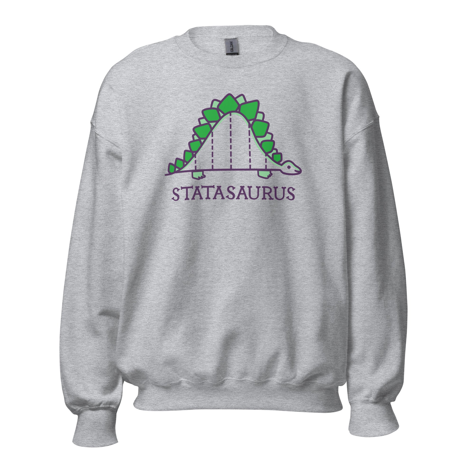 Statasaurus, Maths - Unisex Sweatshirt Sport Grey Unisex Sweatshirt Animal Globally Fulfilled Maths Printed Worldwide Science