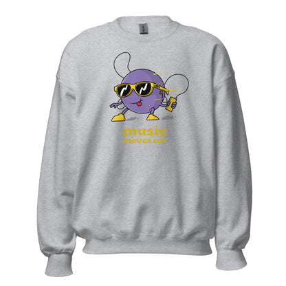 Music Moves Me - Unisex Sweatshirt Sport Grey Unisex Sweatshirt Globally Fulfilled Music Printed Worldwide