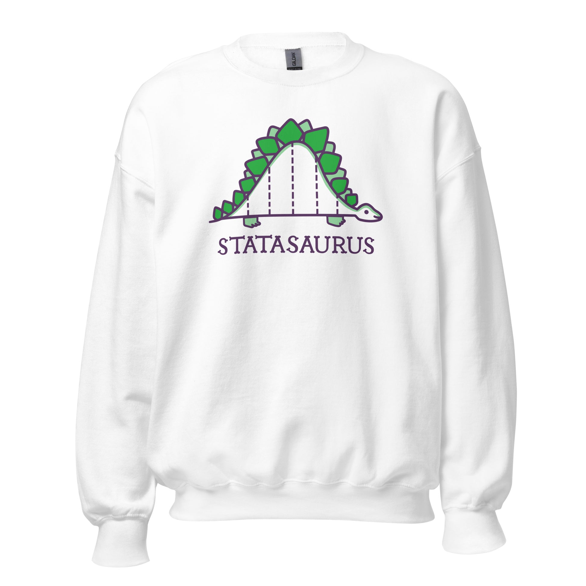 Statasaurus, Maths - Unisex Sweatshirt White Unisex Sweatshirt Animal Globally Fulfilled Maths Printed Worldwide Science