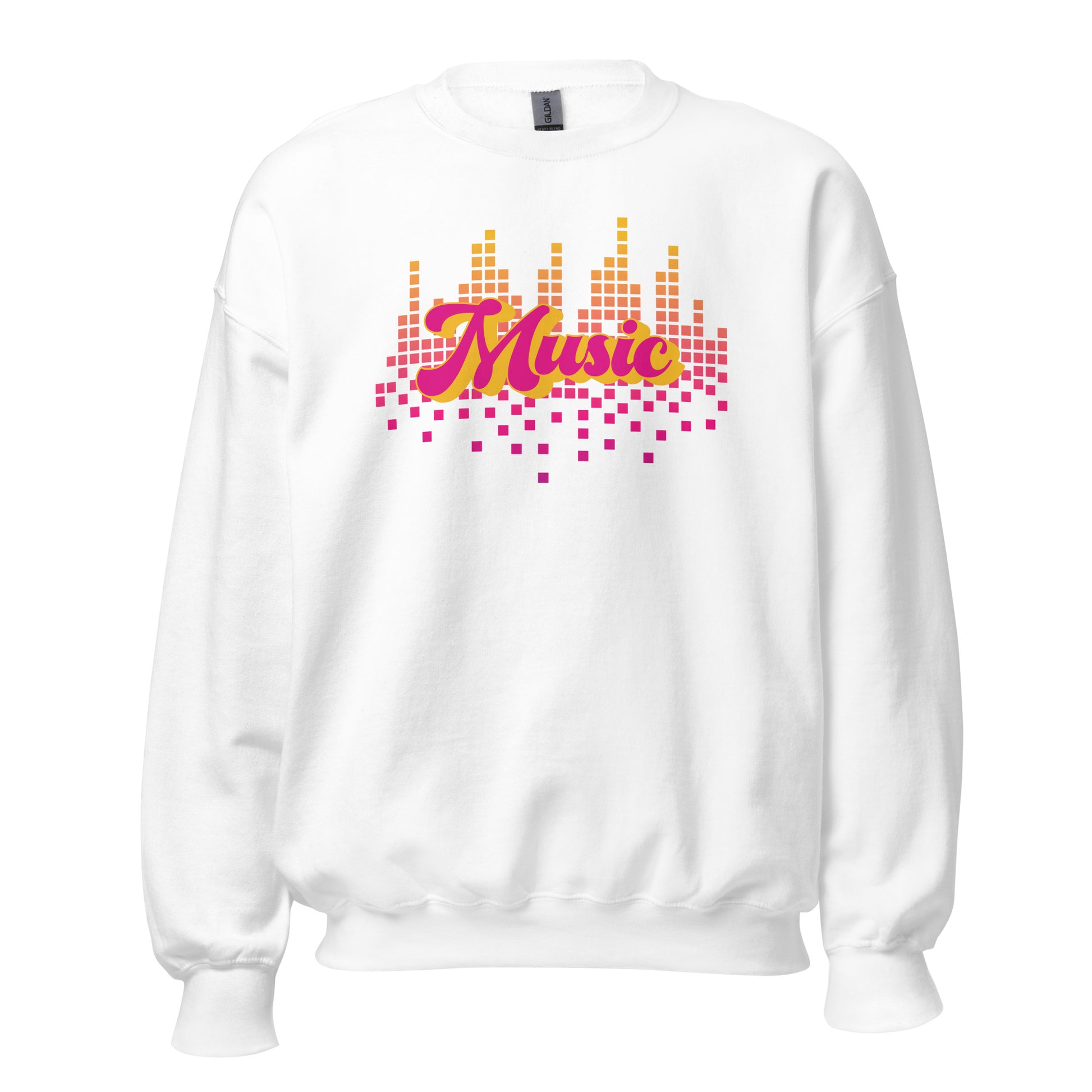 Music - Unisex Sweatshirt White Unisex Sweatshirt Globally Fulfilled Music Printed Worldwide