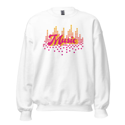 Music - Unisex Sweatshirt White Unisex Sweatshirt Globally Fulfilled Music Printed Worldwide