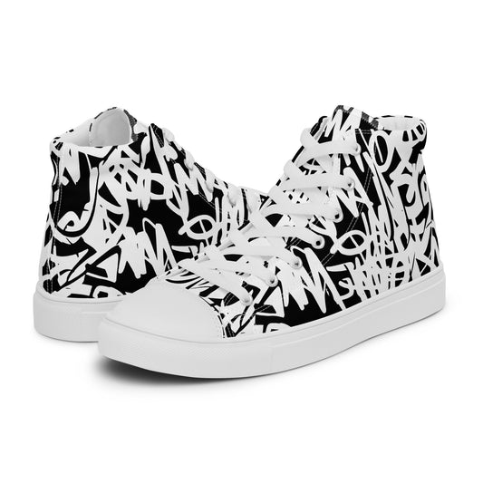 Graffiti - Women’s high top canvas shoes