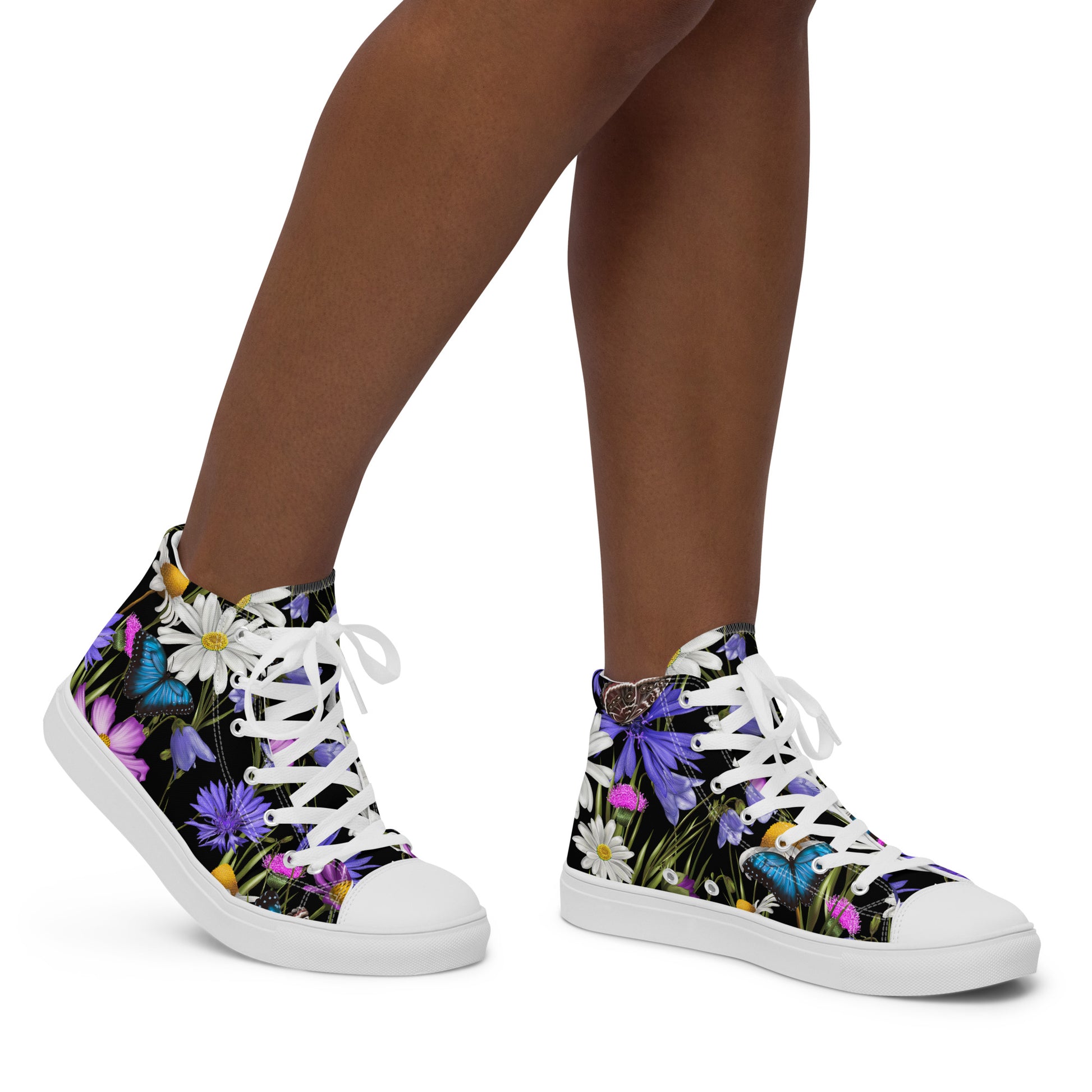 Butterfly Flowers - Women’s high top canvas shoes Womens High Top Shoes