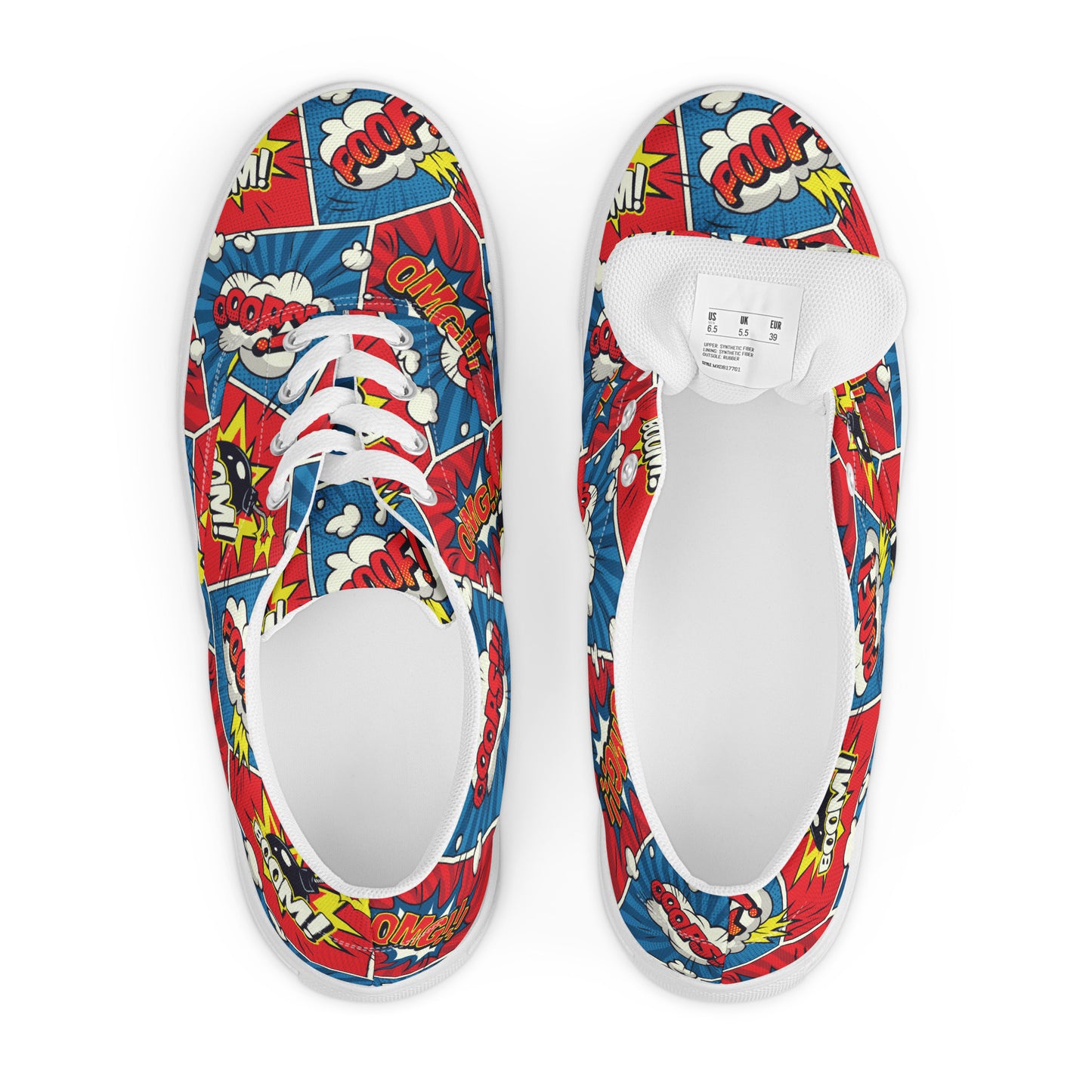 Comic Book - Women’s lace-up canvas shoes Womens Lace Up Canvas Shoes Printed Offshore