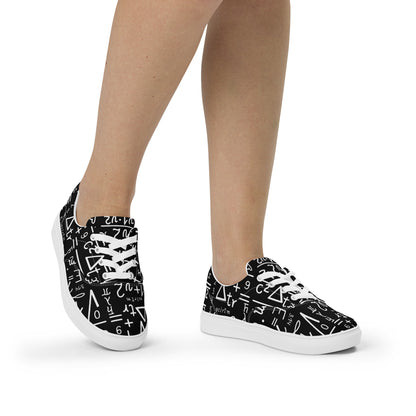 Mathematics - Women’s lace-up canvas shoes Womens Lace Up Canvas Shoes Maths Printed Offshore