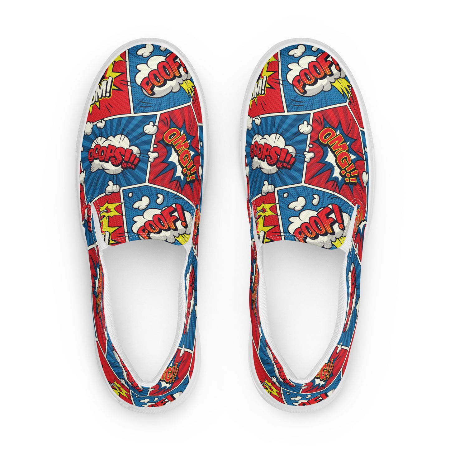 Comic Book - Women’s slip-on canvas shoes Womens Slip On Shoes
