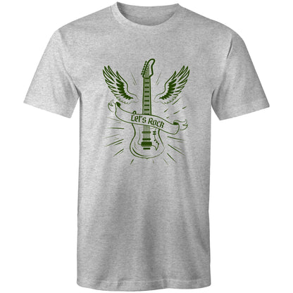 Let's Rock - Mens T-Shirt Grey Marle Mens T-shirt Music