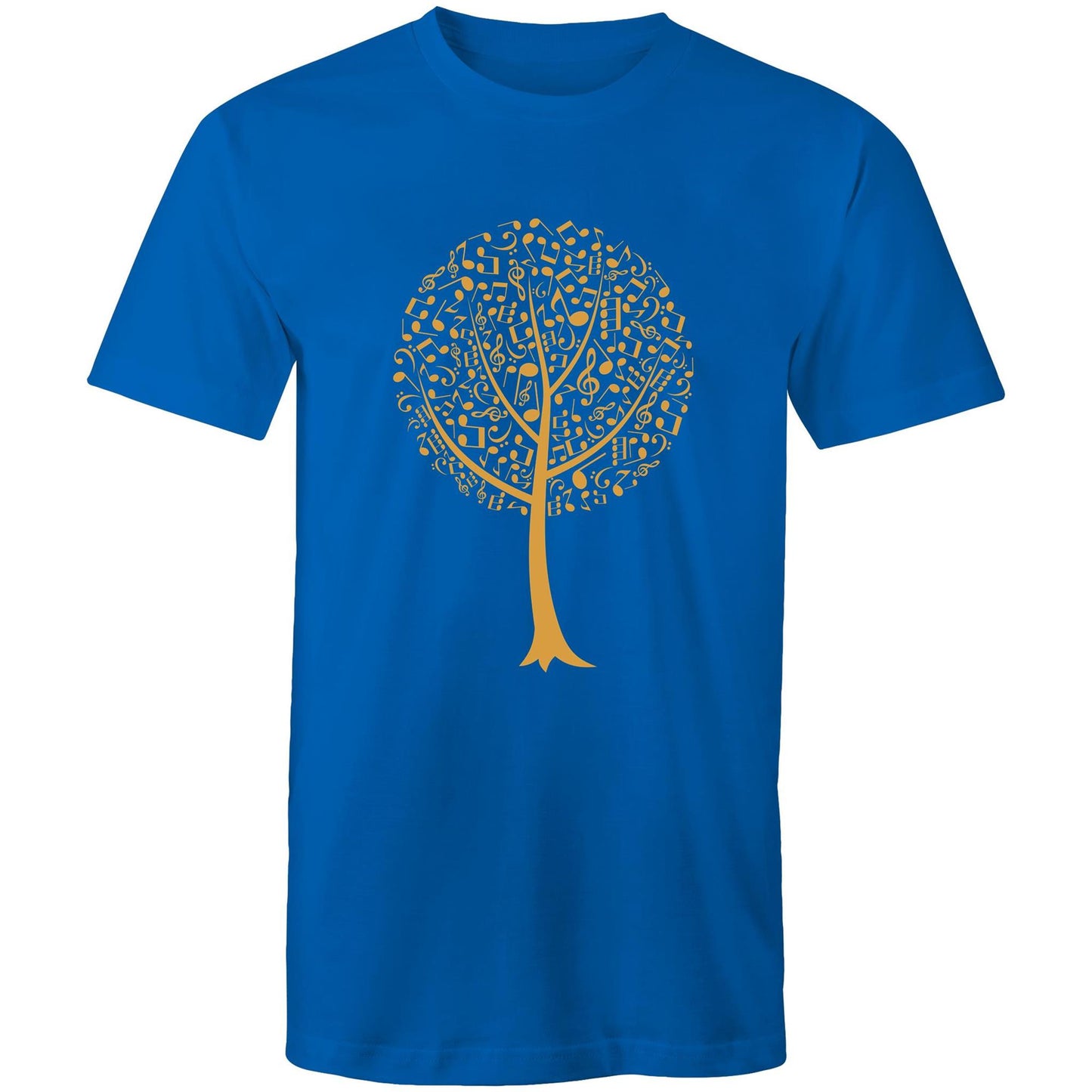 Music Tree - Mens T-Shirt Bright Royal Mens T-shirt Mens Music Plants