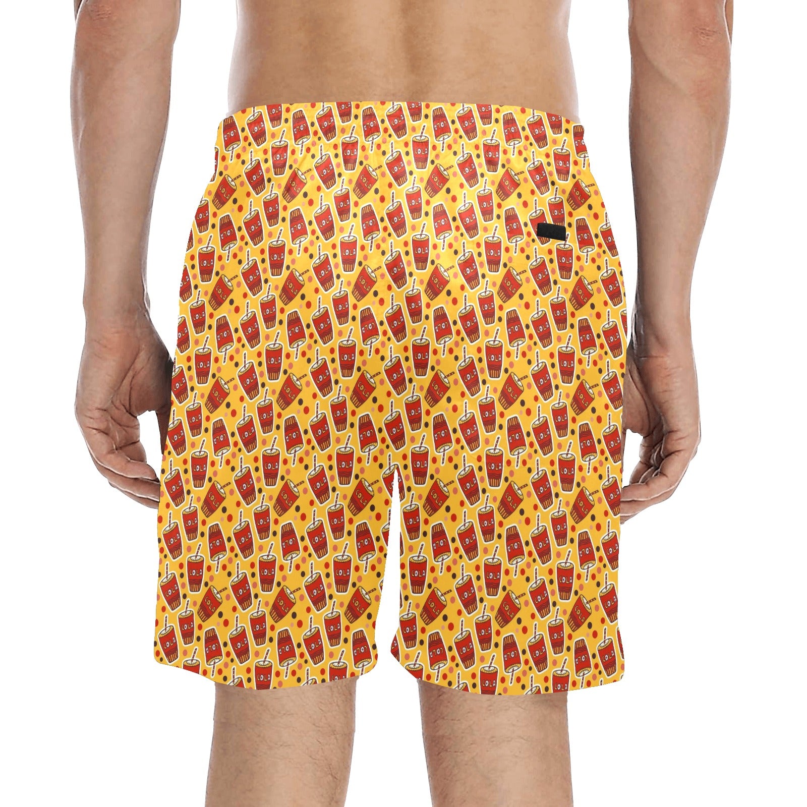 Cola - Men's Mid-Length Beach Shorts Men's Mid-Length Beach Shorts Food Printed Offshore