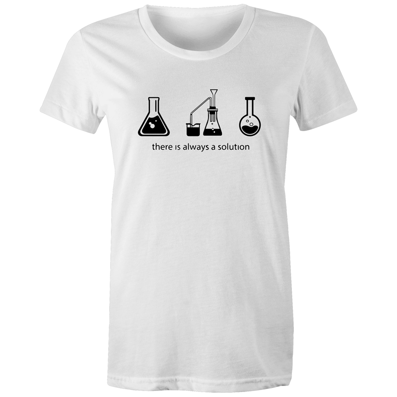 There Is Always A Solution - Women's T-shirt White Womens T-shirt Science Womens