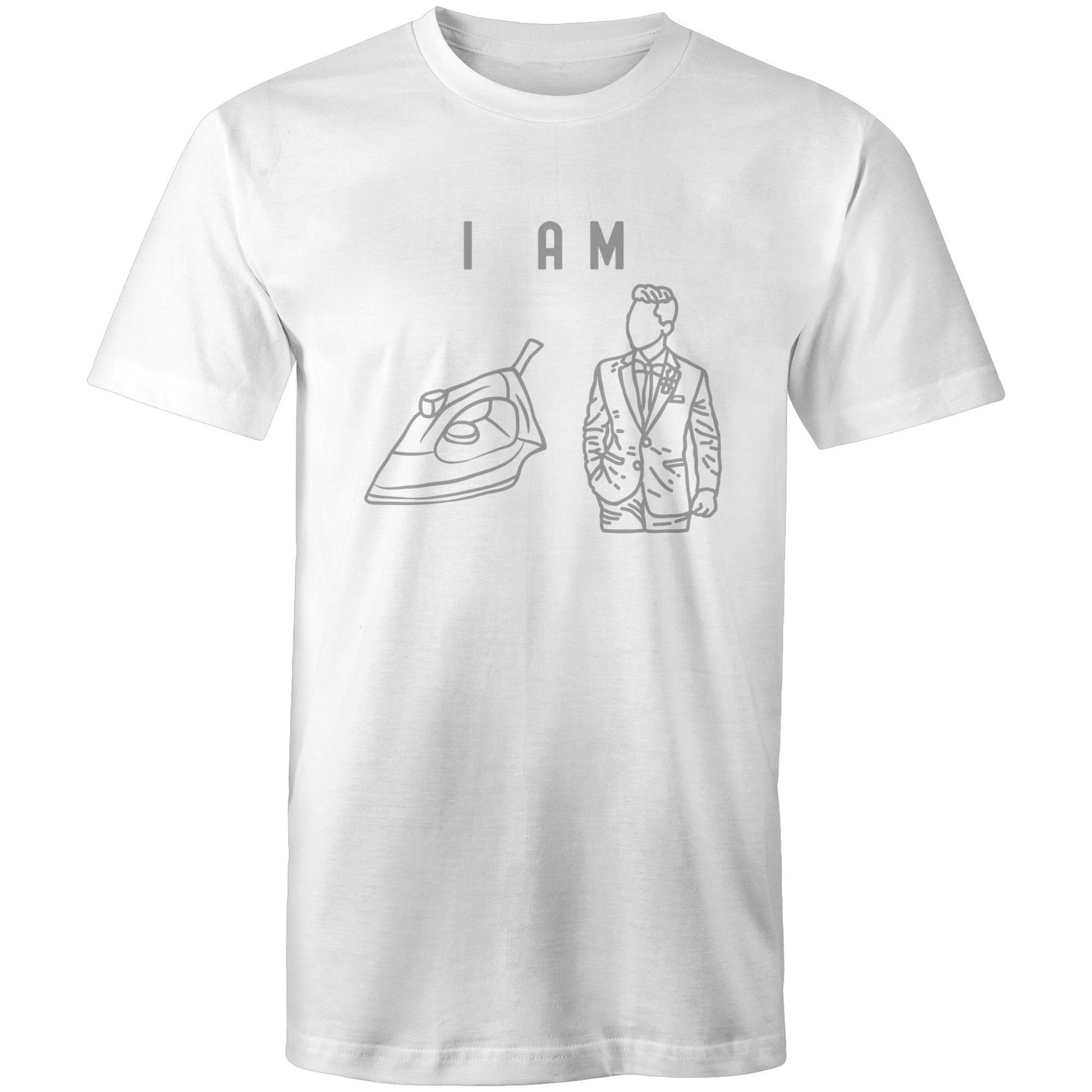 I Am Ironing Man - Mens T-Shirt White Mens T-shirt comic Funny