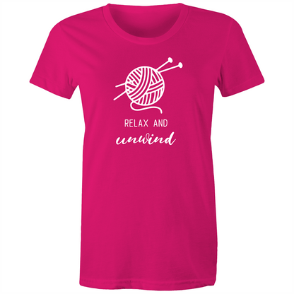 Relax and Unwind - Women's T-shirt Fuchsia Womens T-shirt Womens