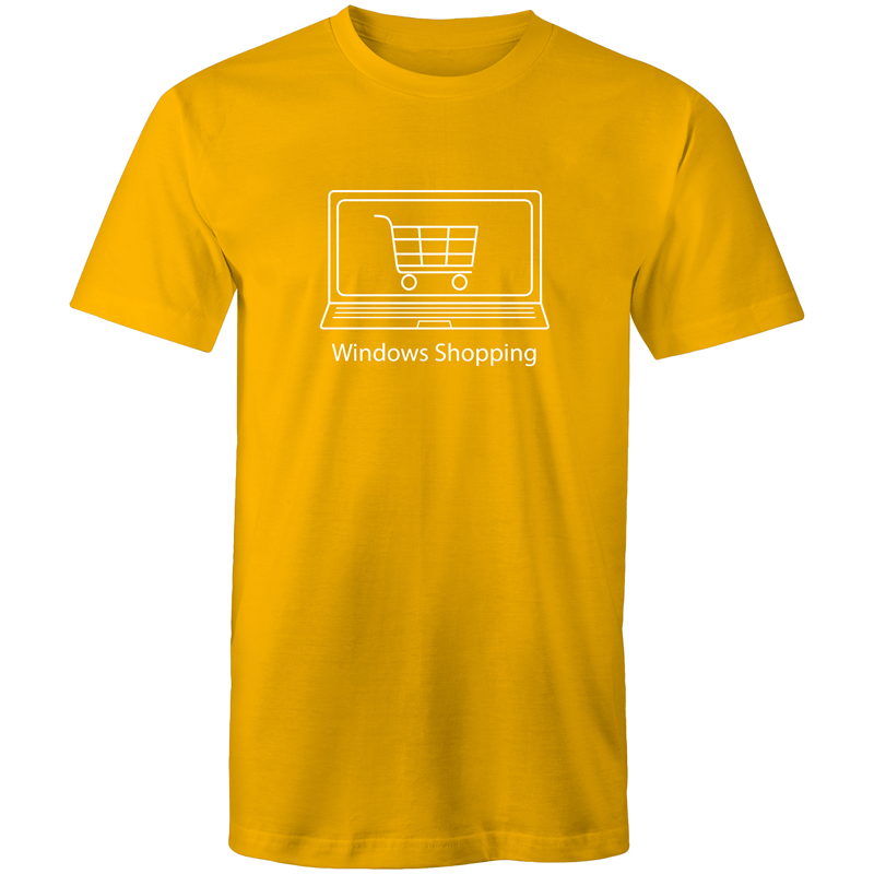 Windows Shopping - Mens T-Shirt Gold Mens T-shirt Funny Mens