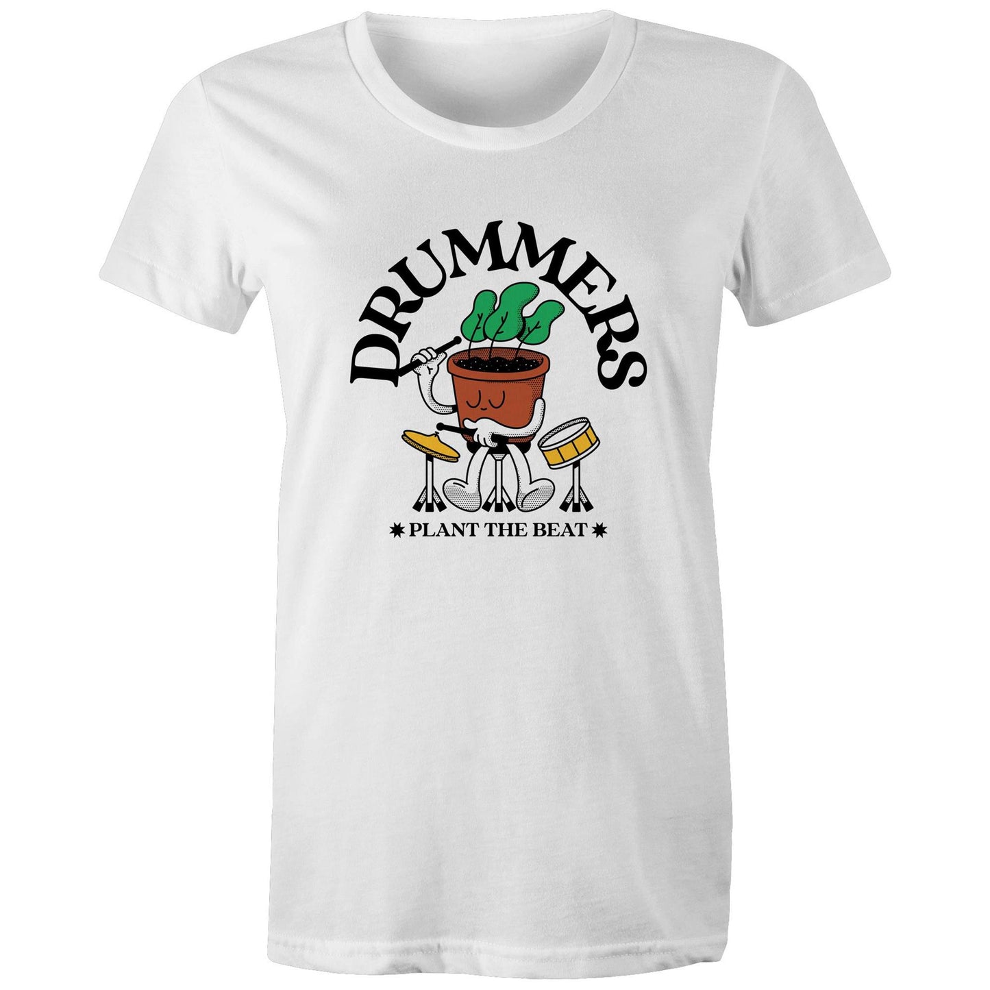 Drummers - Womens T-shirt White Womens T-shirt Music Plants