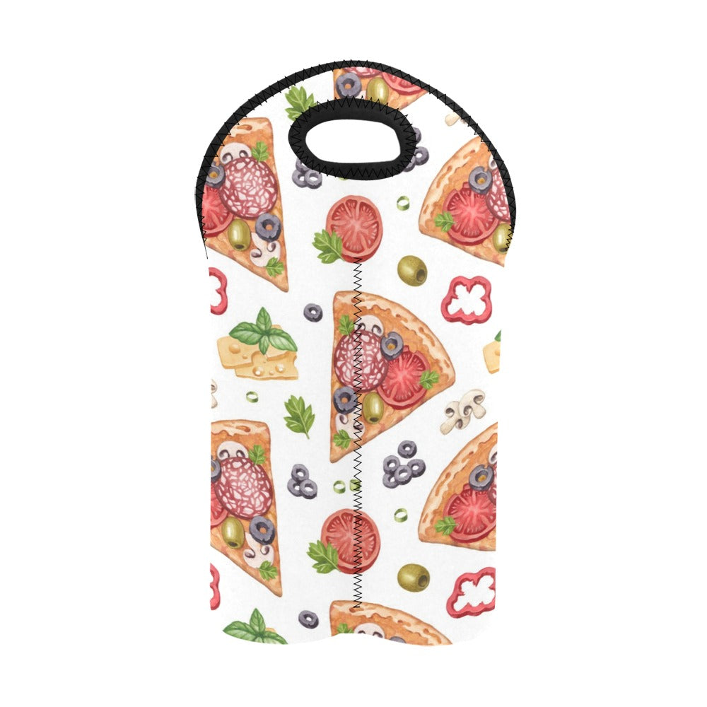 Pizza - 2-Bottle Neoprene Wine Bag 2 Bottle Wine Bag Printed Offshore