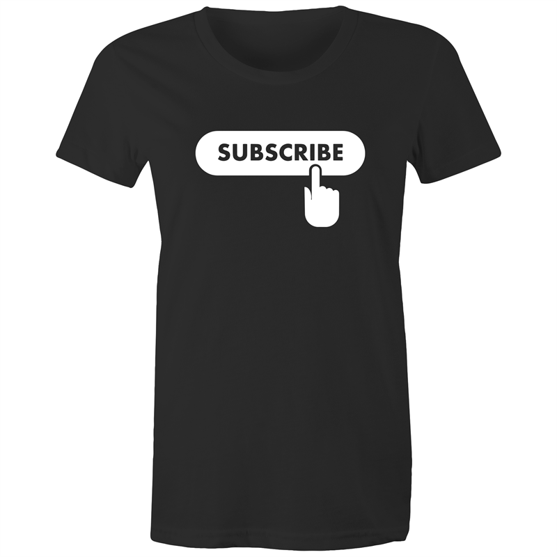 Subscribe - Women's T-shirt Black Womens T-shirt Womens